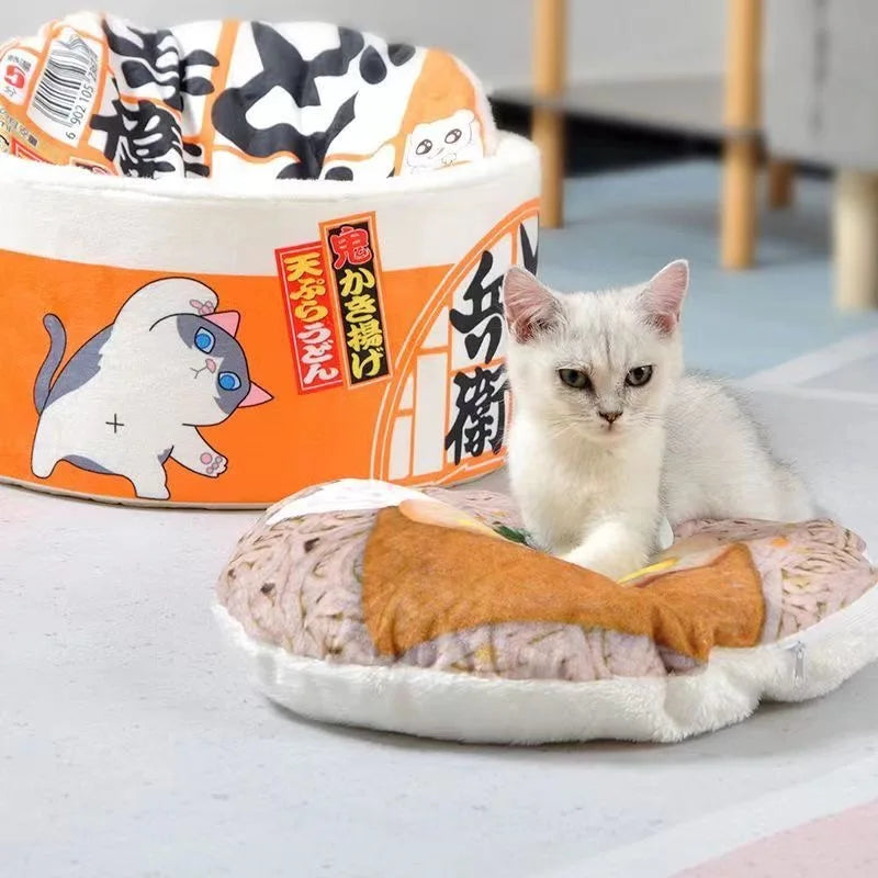 Kawaii Ramen Cat Bed