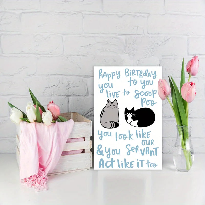 Kitty Poem Birthday Greeting Card