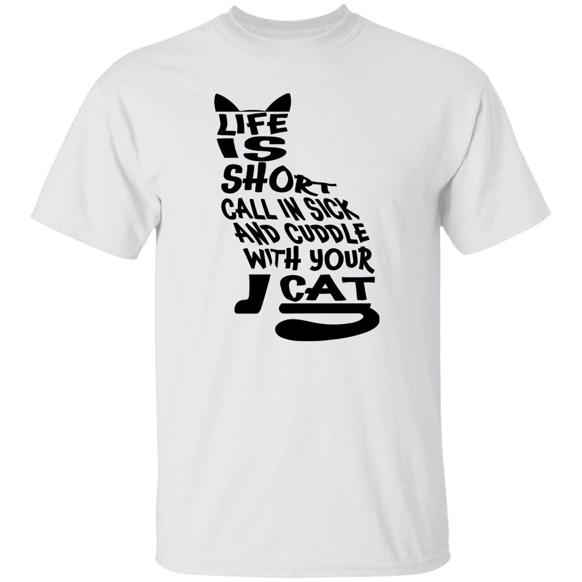Cuddle With Your Cat T-shirt in White