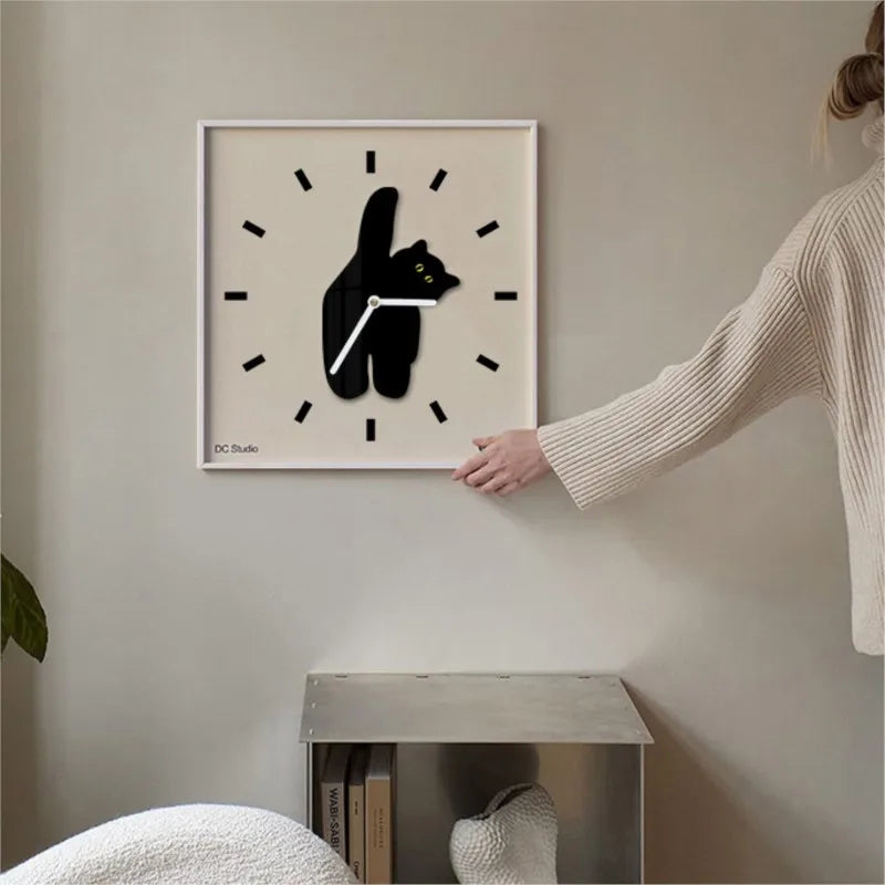 Time for Cat-titude Modern Wall Clock