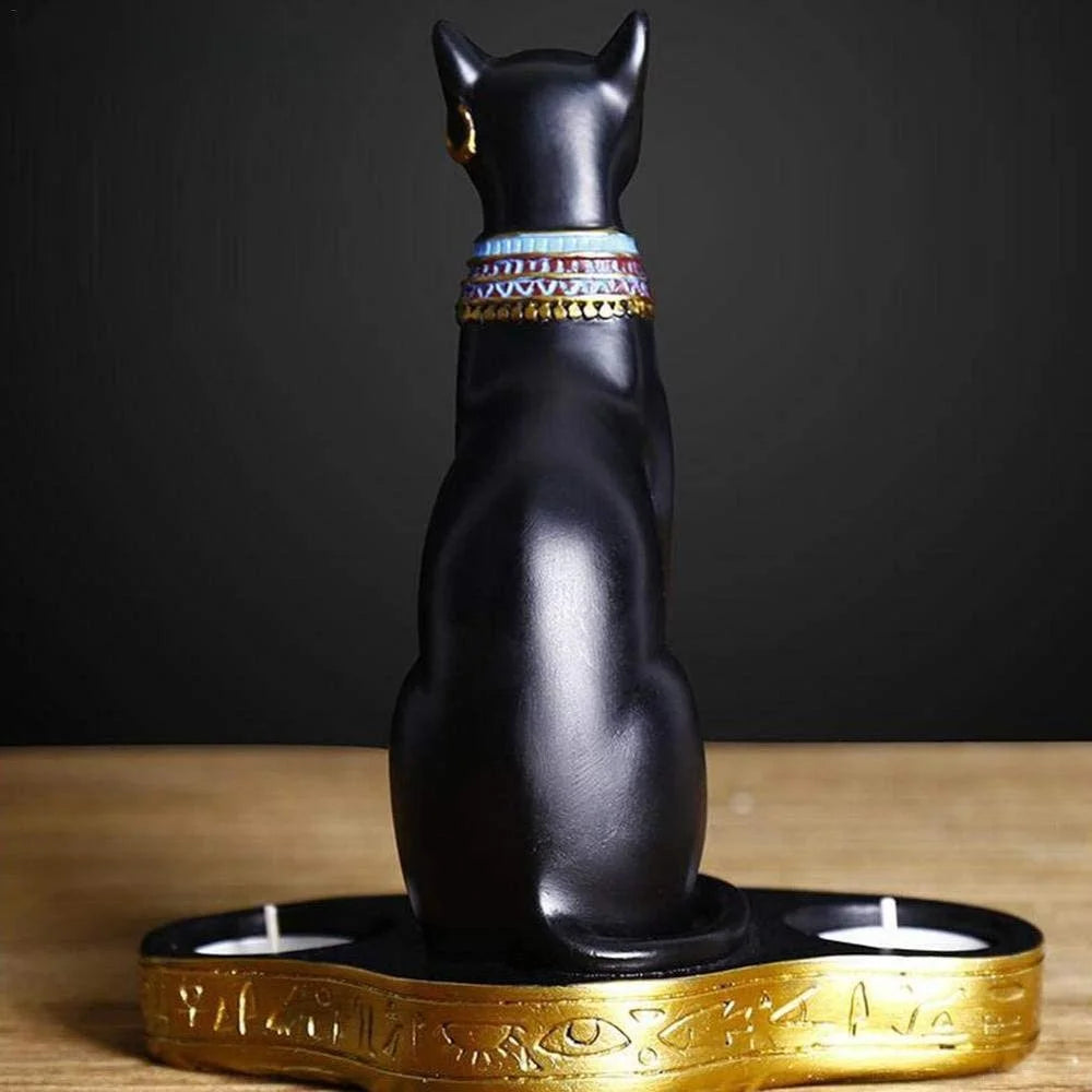 Bastet Egyptian Cat Candle Holder