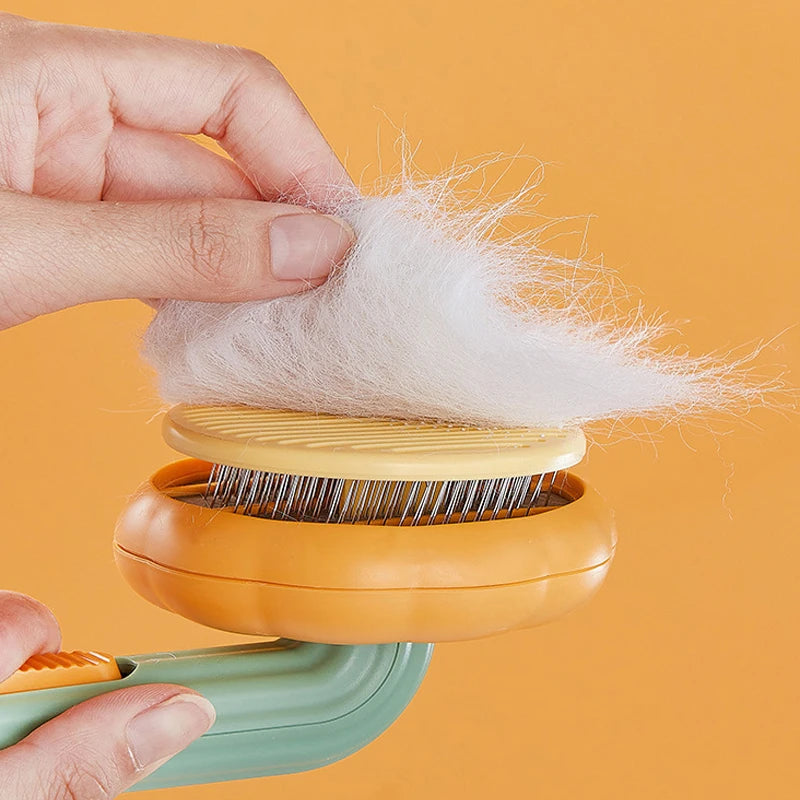 Purrfect Pumpkin Cat Brush