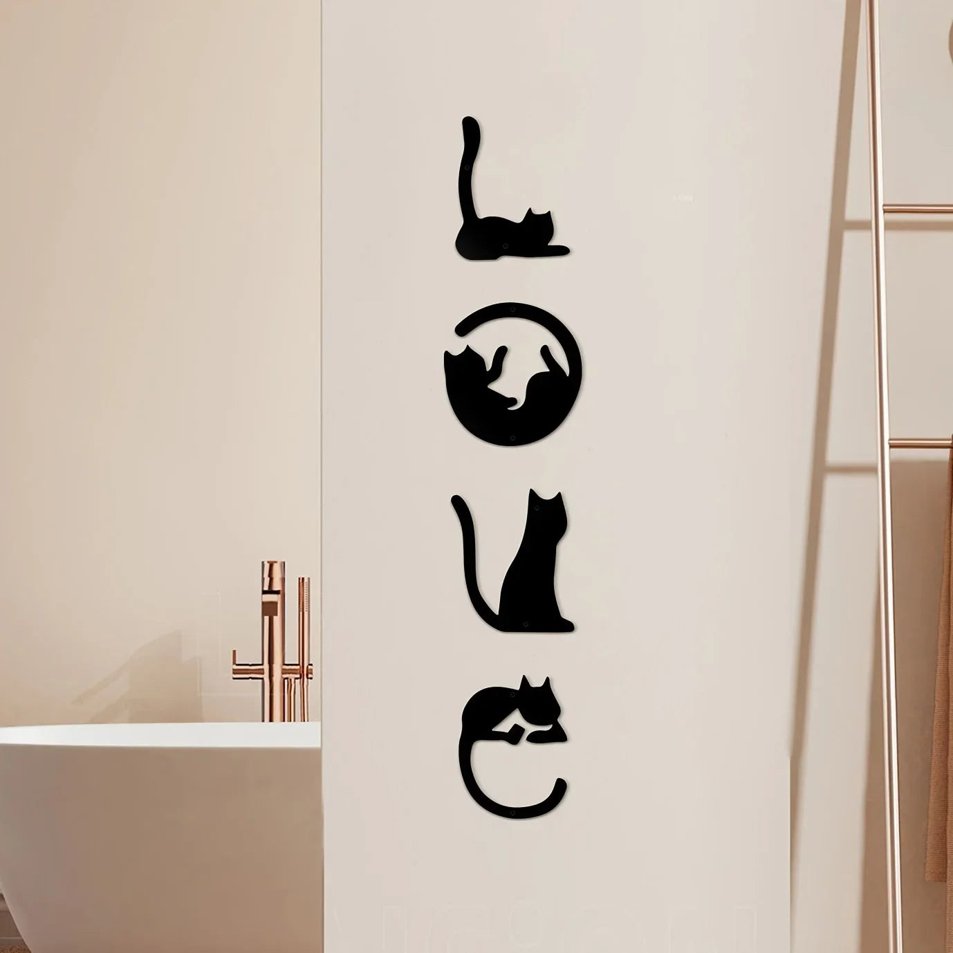 "Love in Cat Form" Metal Wall Art