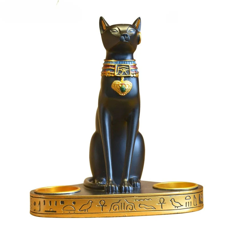 Bastet Egyptian Cat Candle Holder