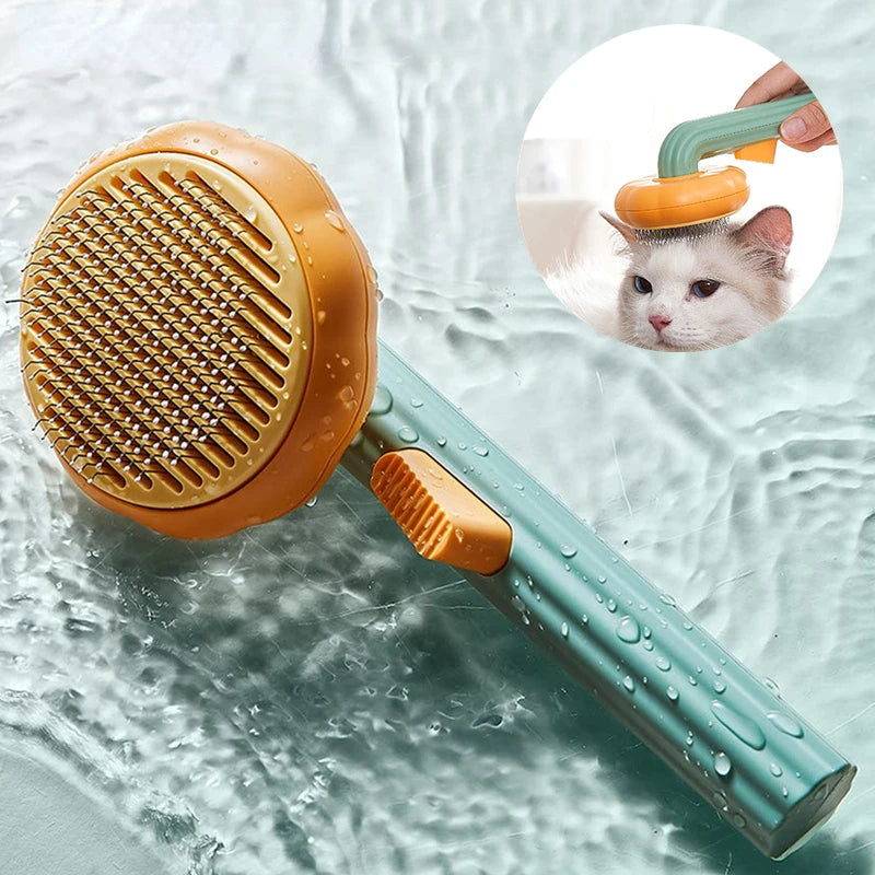 Purrfect Pumpkin Cat Brush