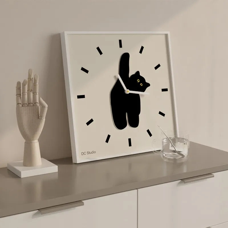 Time for Cat-titude Modern Wall Clock