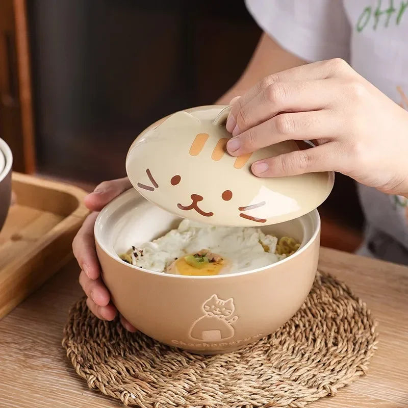 Neko Ceramic Food Bowl