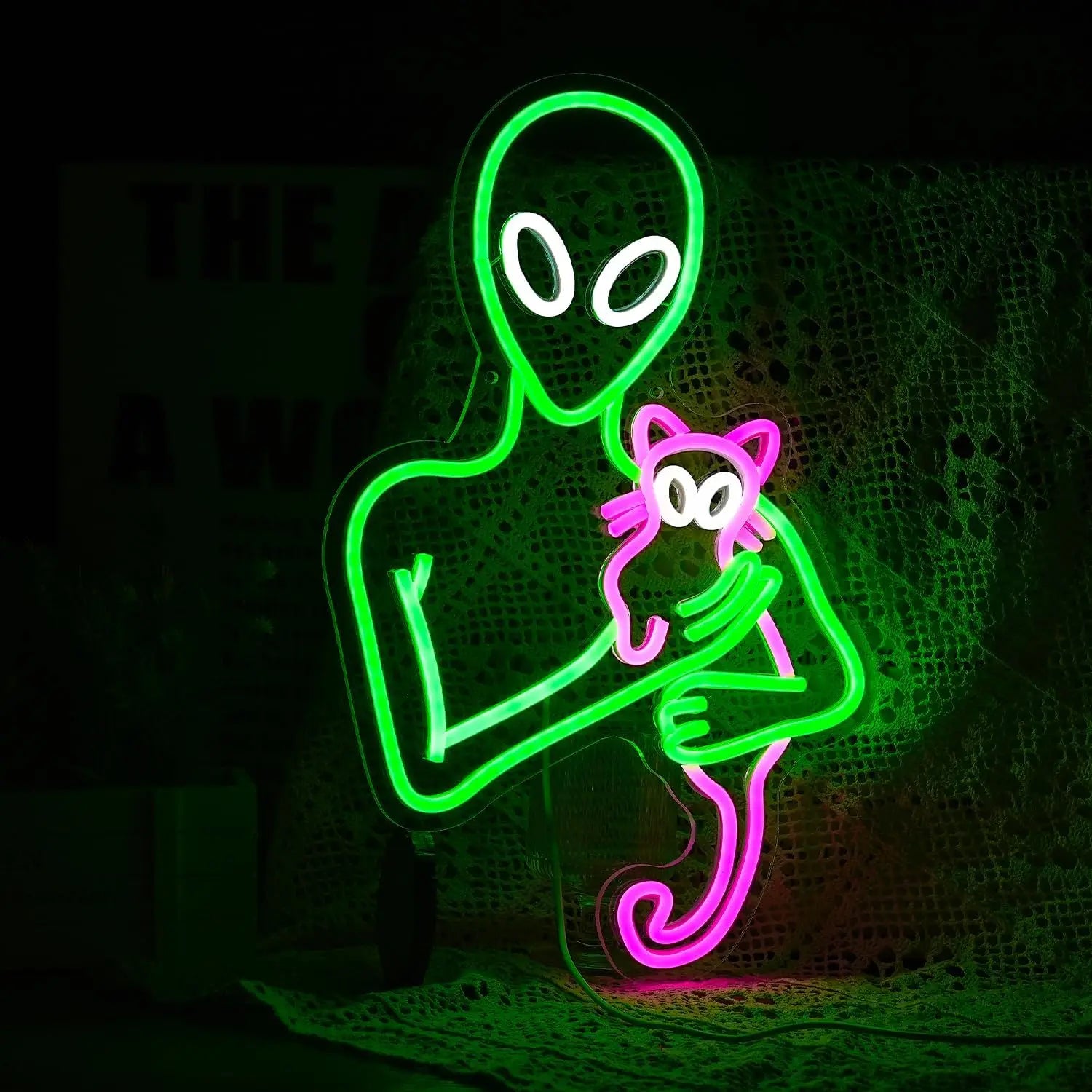 "Purrs From Another Planet" Neon Sign