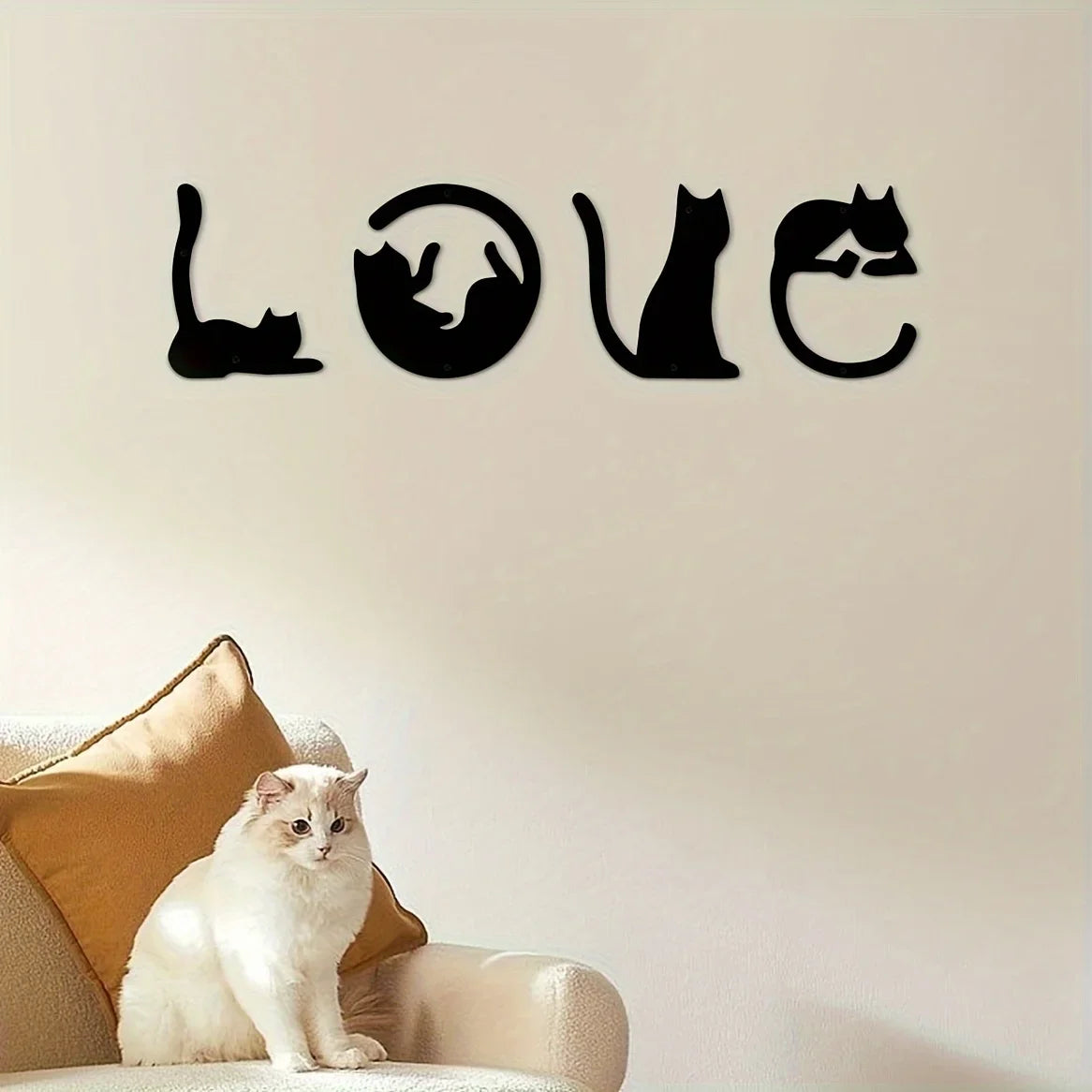 "Love in Cat Form" Metal Wall Art