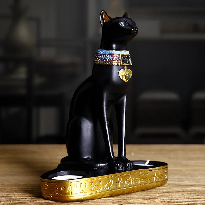 Bastet Egyptian Cat Candle Holder