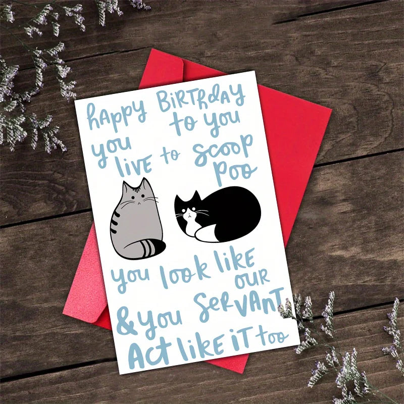 Kitty Poem Birthday Greeting Card
