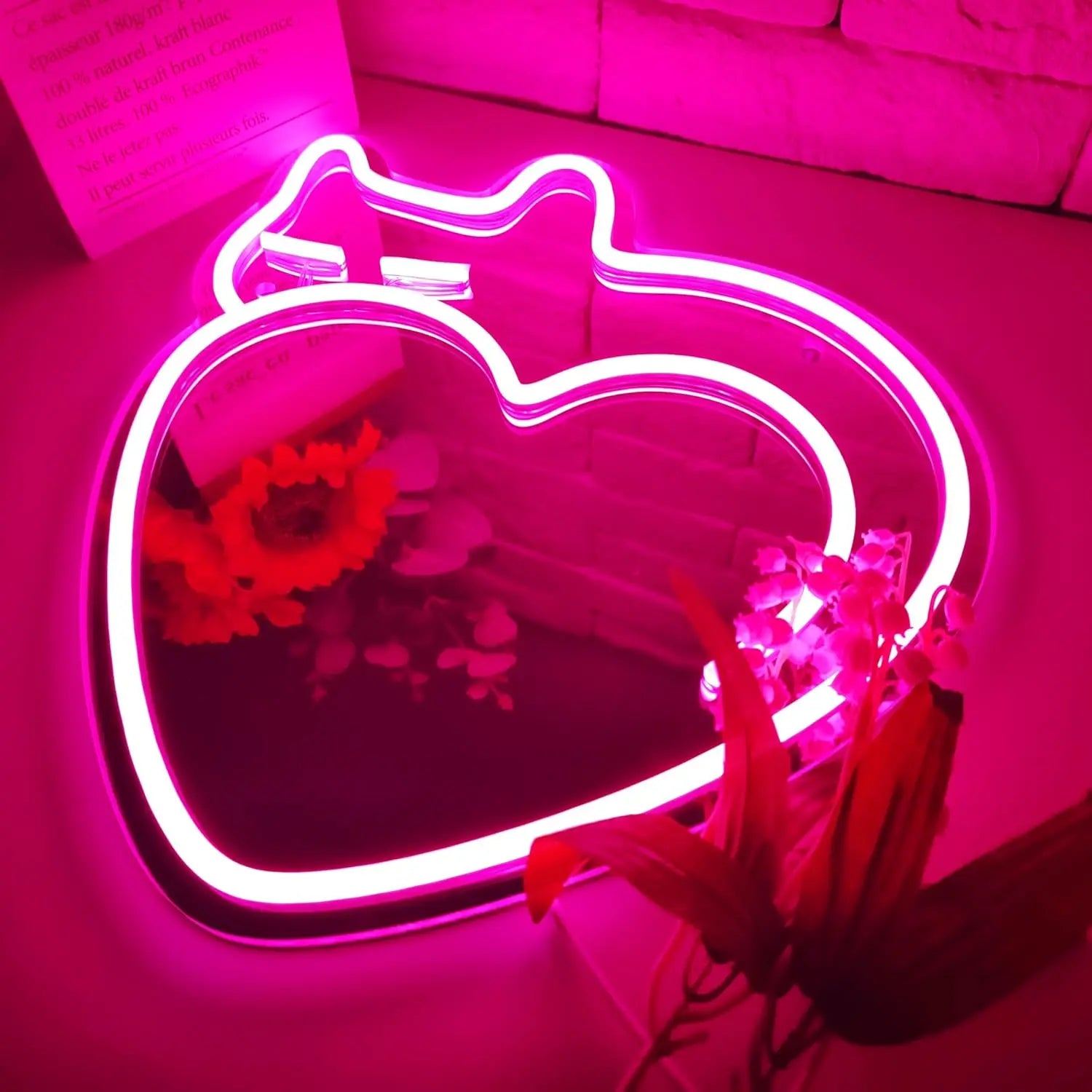 Kitty Love Neon Mirror