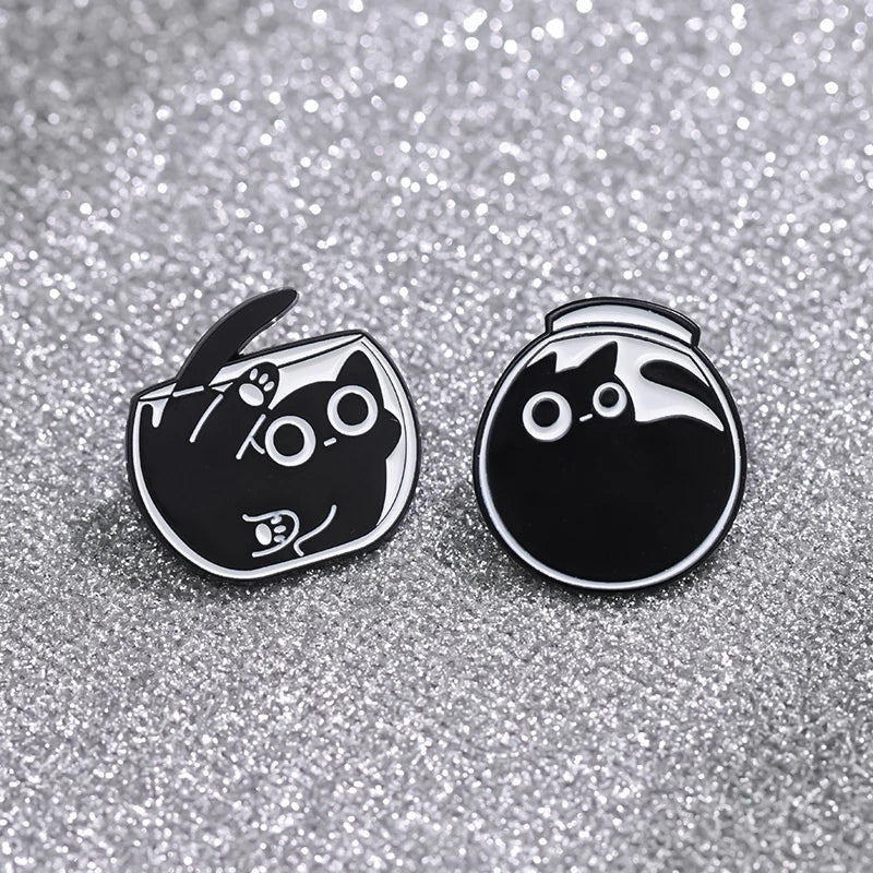 "Cats are Liquid" Enamel Pin