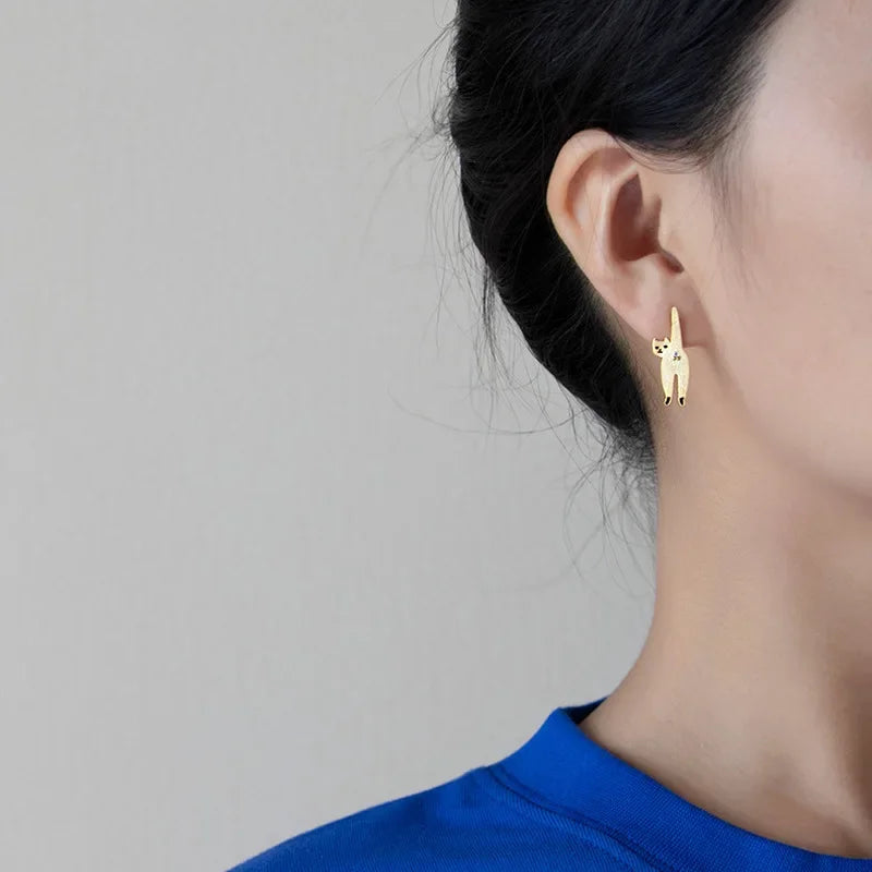 Stretch & Shine Cat Earrings