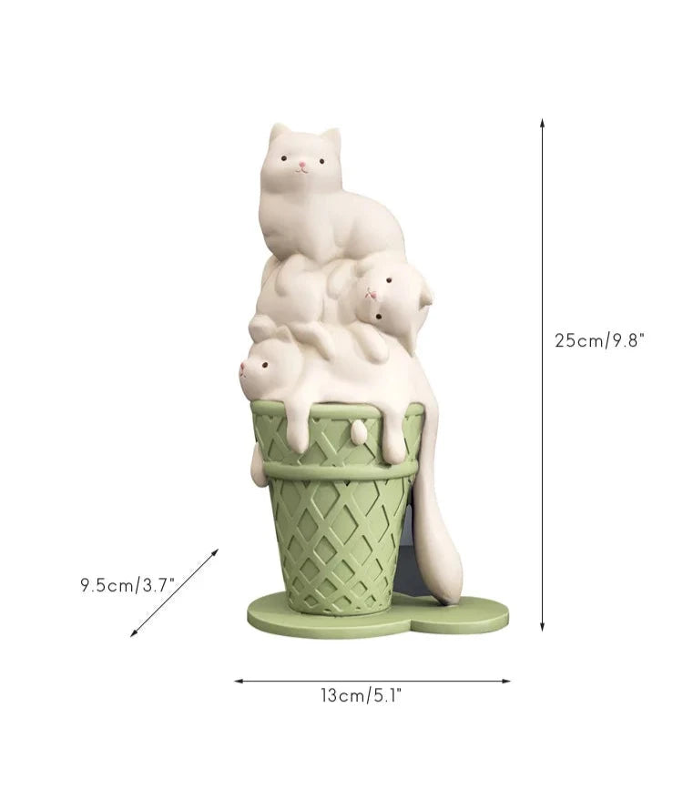 Purrfect Scoop Cat Figurine