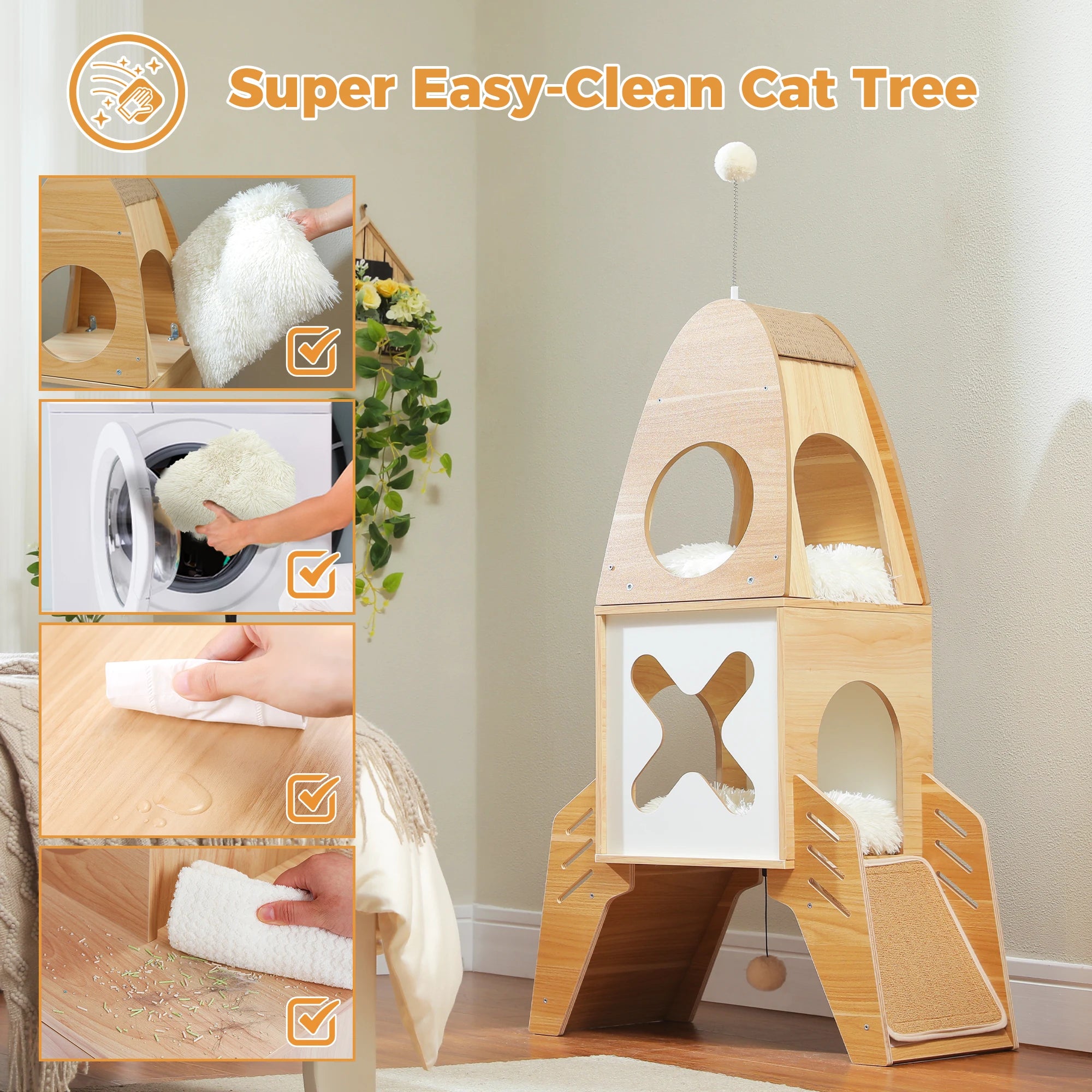 Cosmic Climb Spaceship Cat Tree