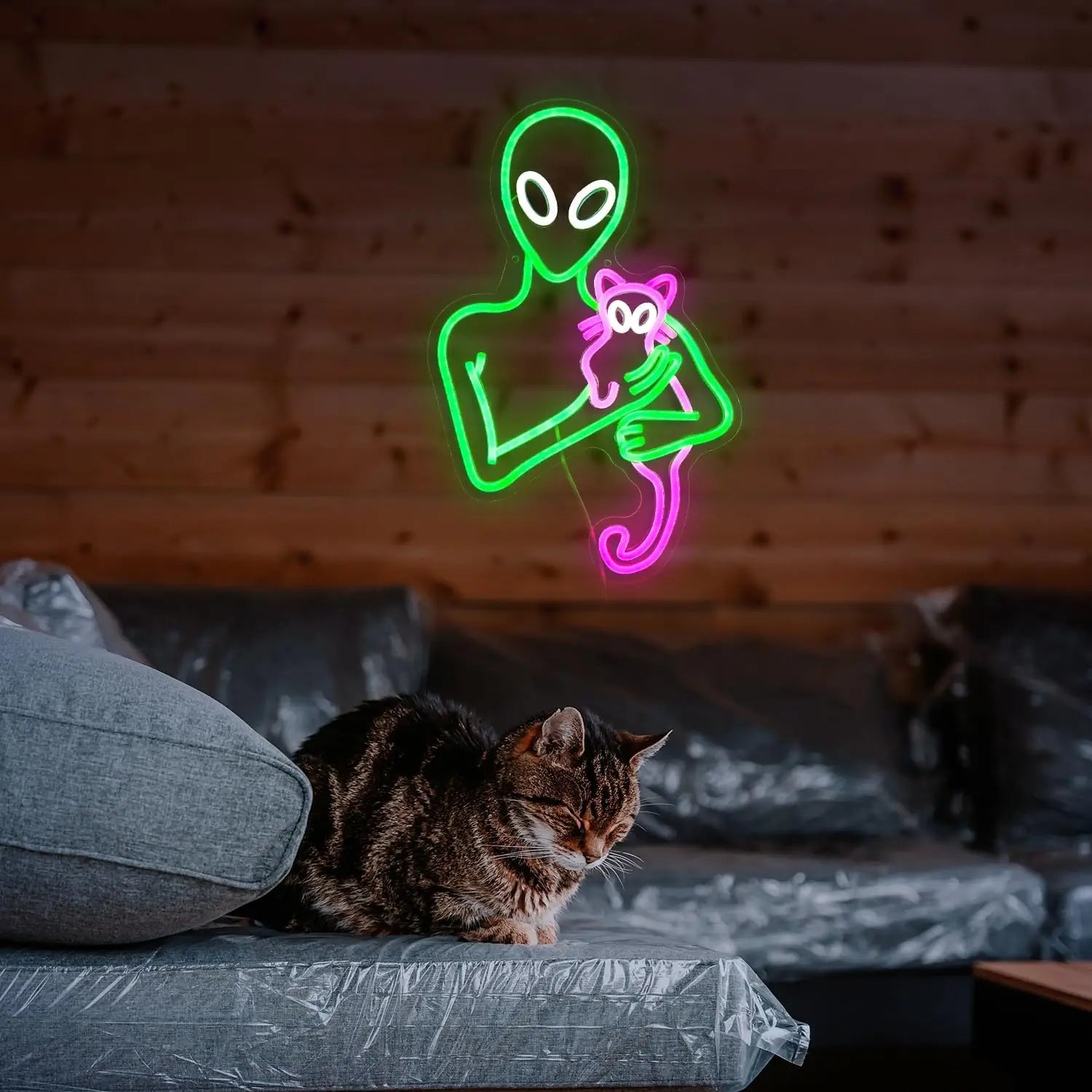 "Purrs From Another Planet" Neon Sign