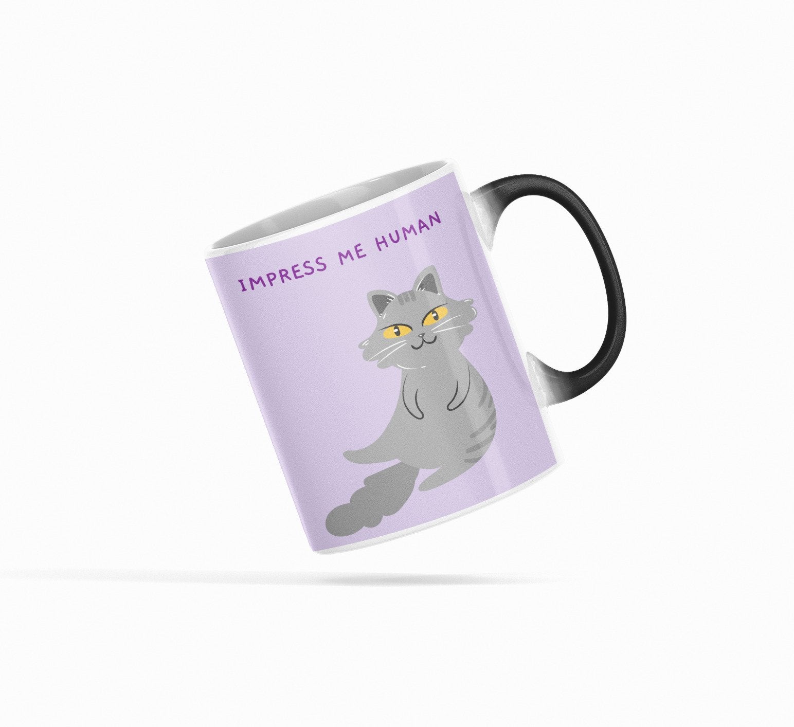 "Impress Me Human" Color Changing Cat Mug