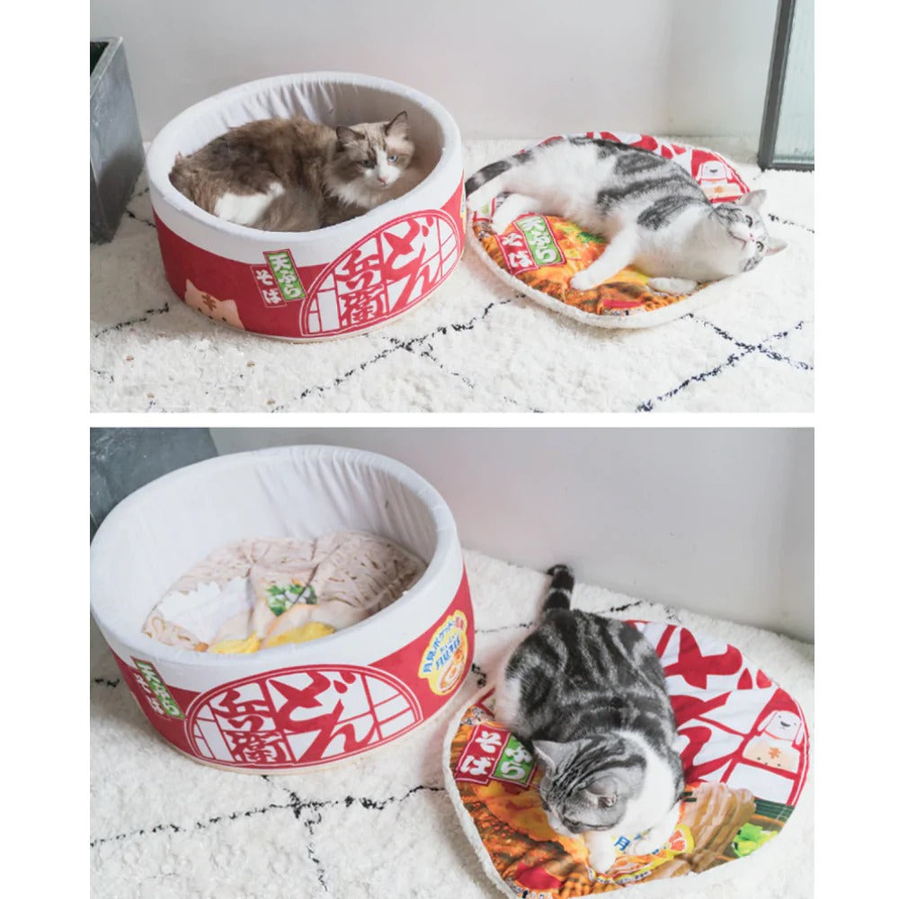 Kawaii Ramen Cat Bed
